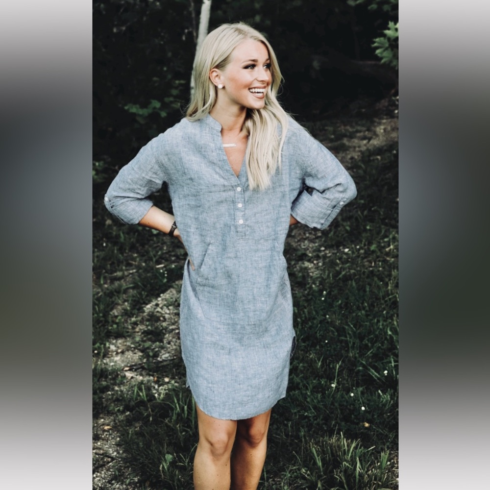 Roots* 100% Linen Tunic Dress
